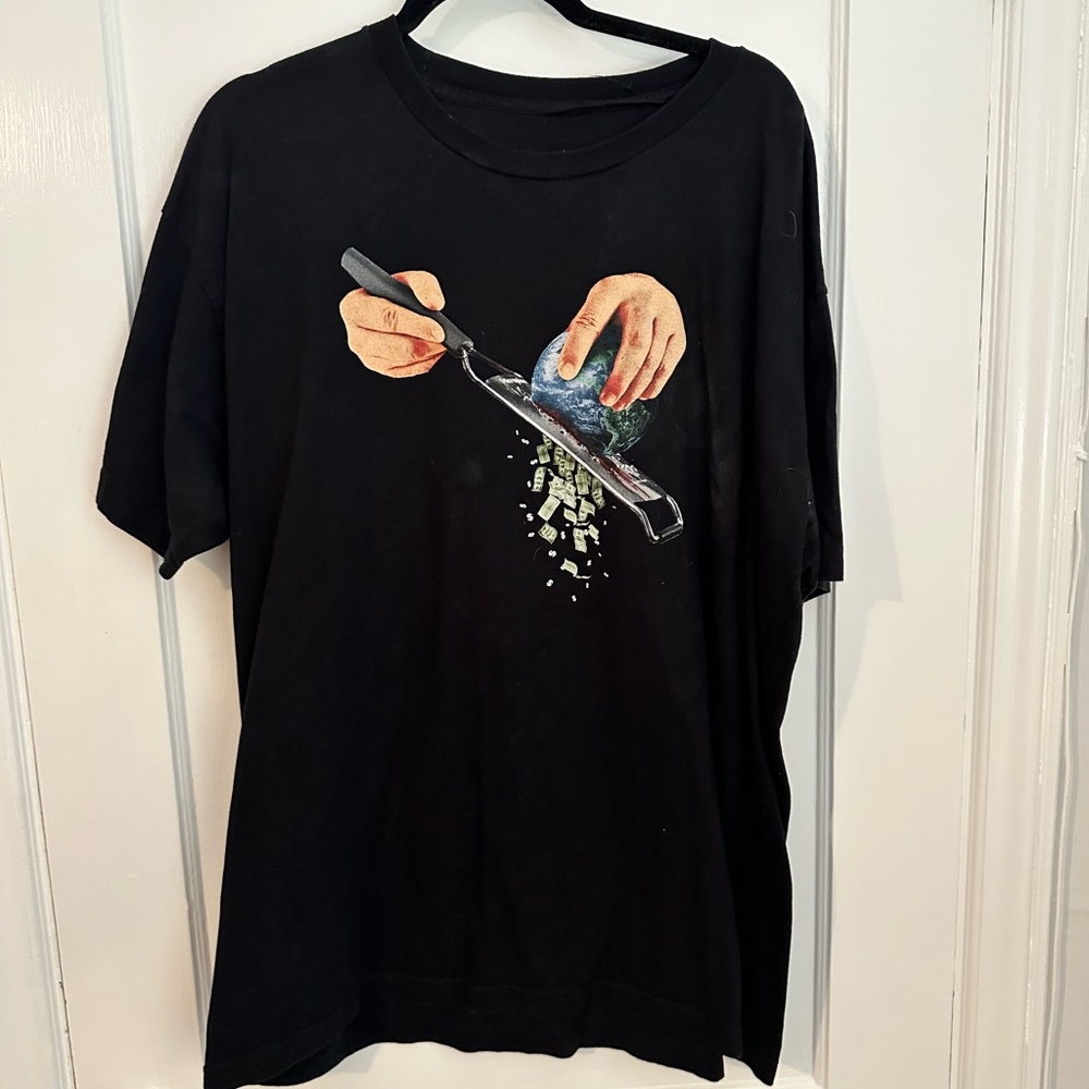 Akomplice Black Environmental Genocide Tee Shirt Mens XXL